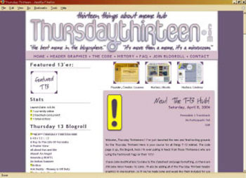 thursday thirteen hub blog design custom leanne wildermuth